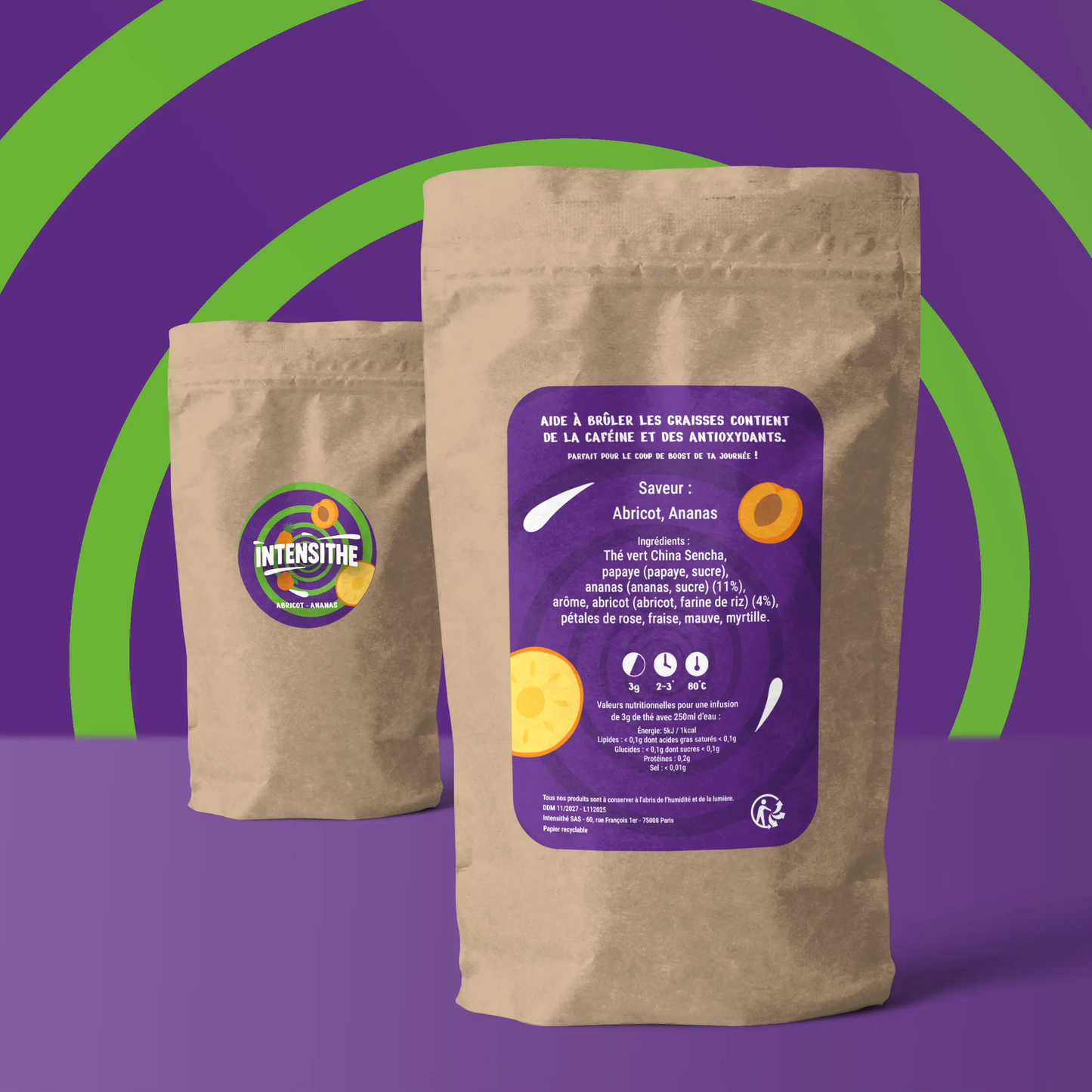 Thé Vert en vrac Abricot • Ananas