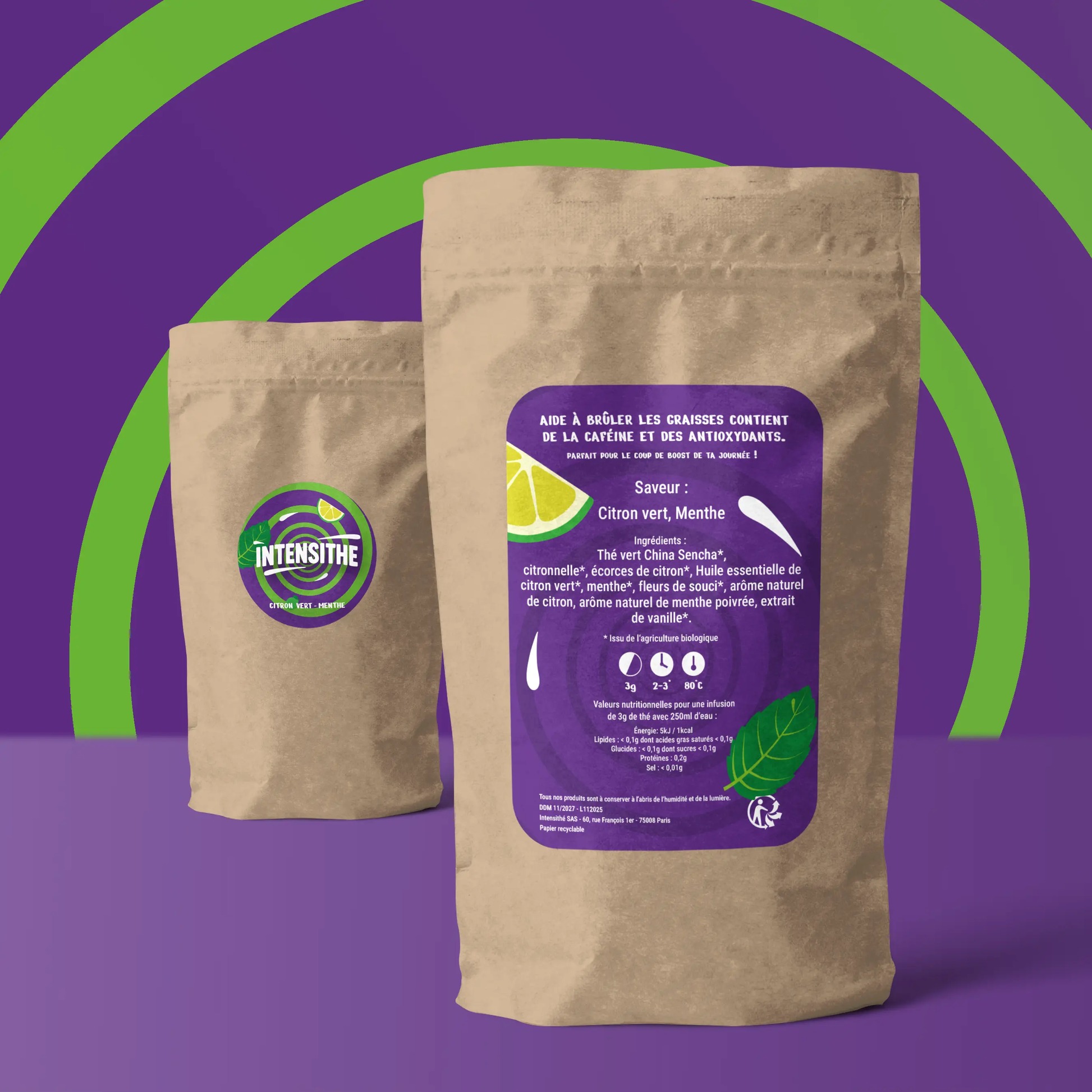Thé Vert - Citron Vert • Menthe Intensithé