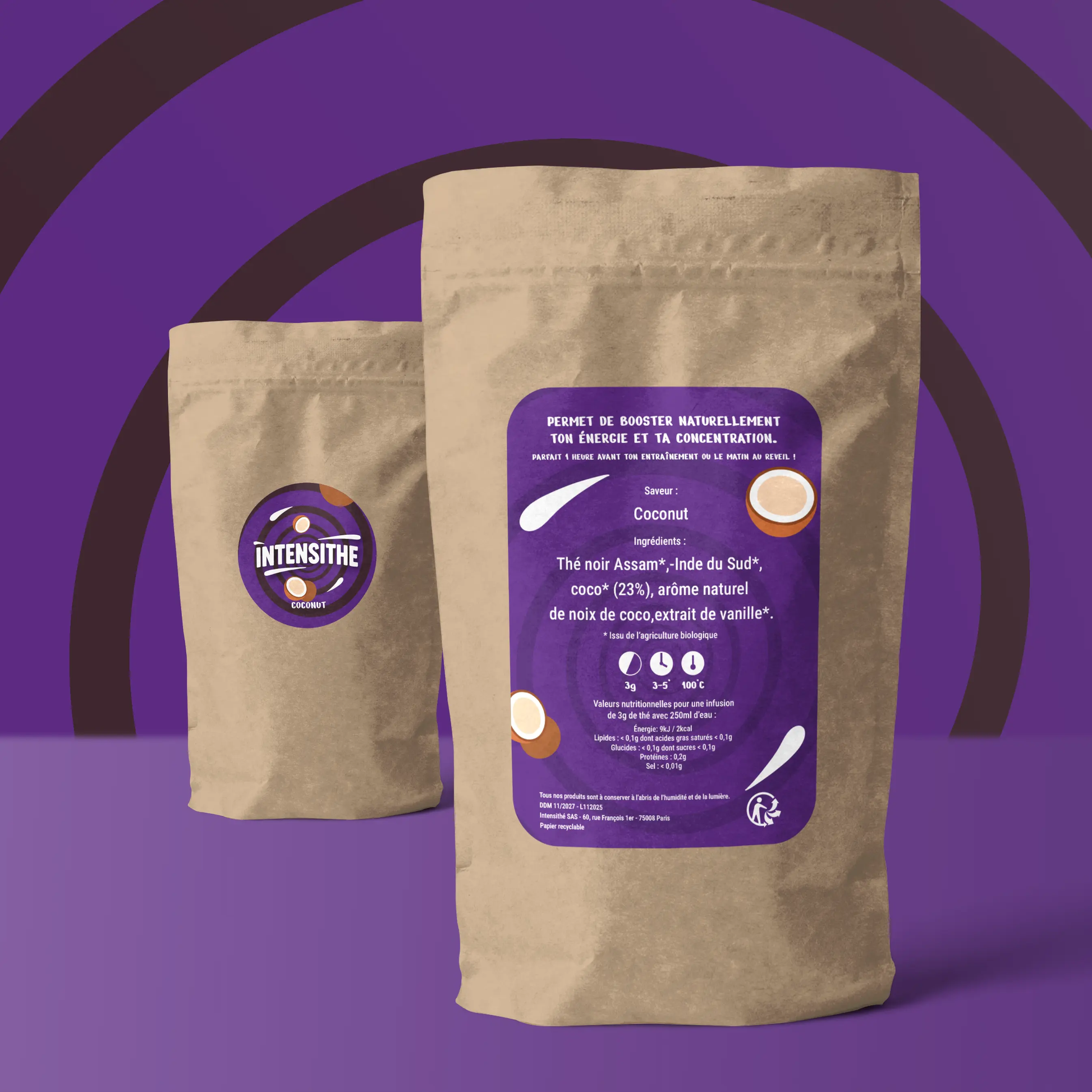 Thé Noir - Noix de coco Intensithé